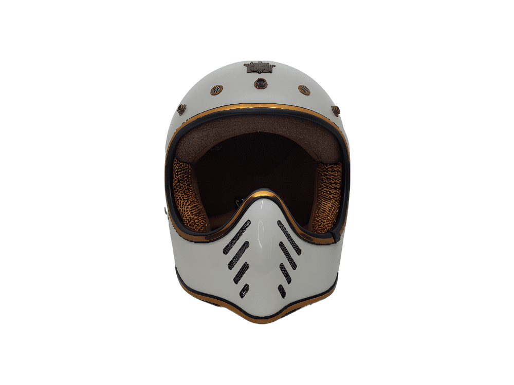 CASCO PARA MOTO / ROYAL H-01 / BLANCO / BRILLO