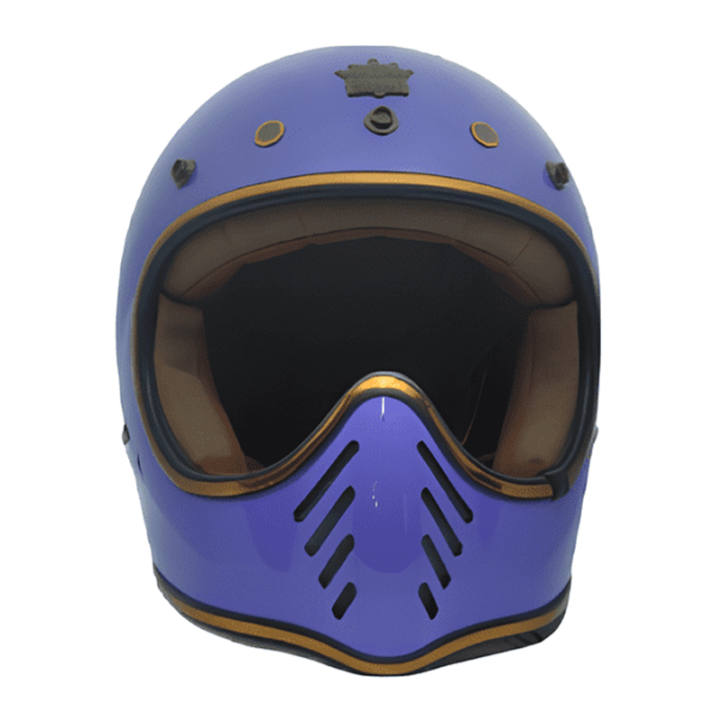 CASCO PARA MOTO - ROYAL H-01 / MORADO / BRILLO
