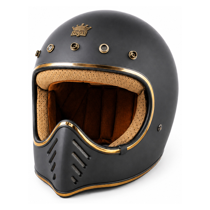 CASCO PARA MOTO - ROYAL H-01 / NEGRO / MATE