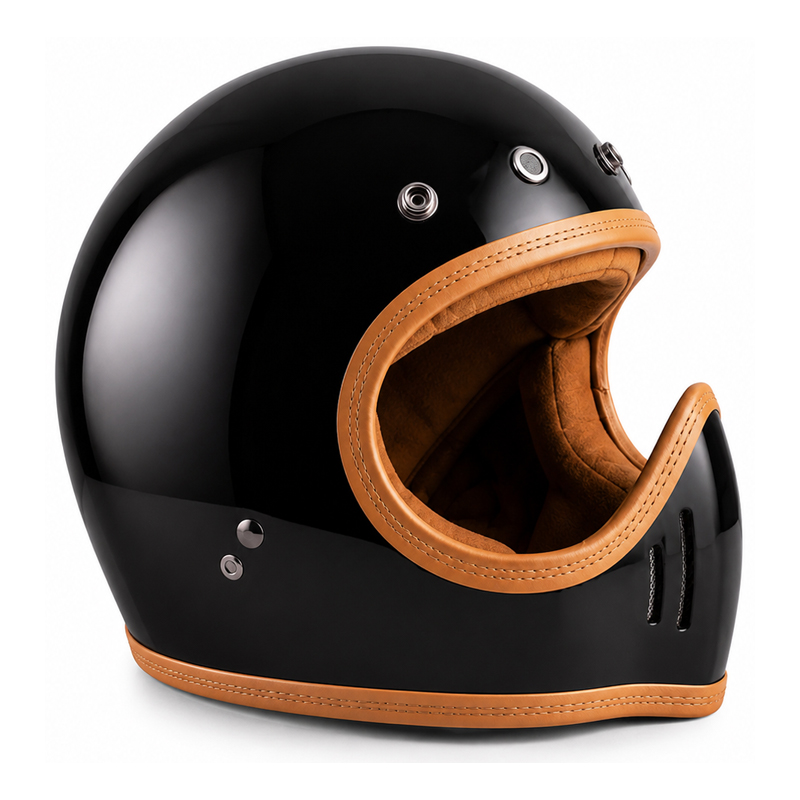 CASCO PARA MOTO / ROYAL M-140 / NEGRO / BRIILLO