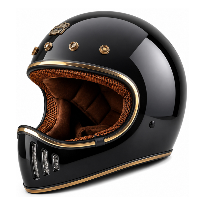 CASCO PARA MOTO – ROYAL M-141 / NEGRO / BRILLO