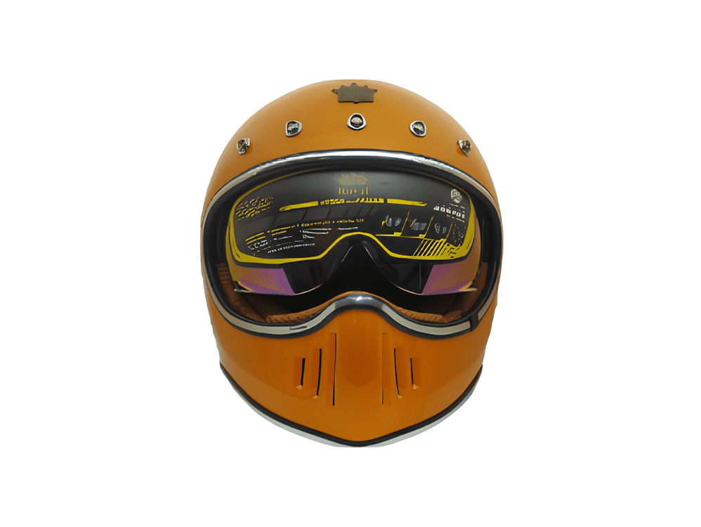CASCO PARA MOTO - ROYAL M-141K / AMARILLO / BRILLO