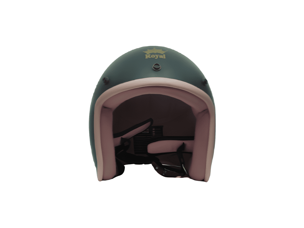 CASCO PARA MOTO - ROYAL M-20B / NEGRO / MATE / INTERIOR ROSADO