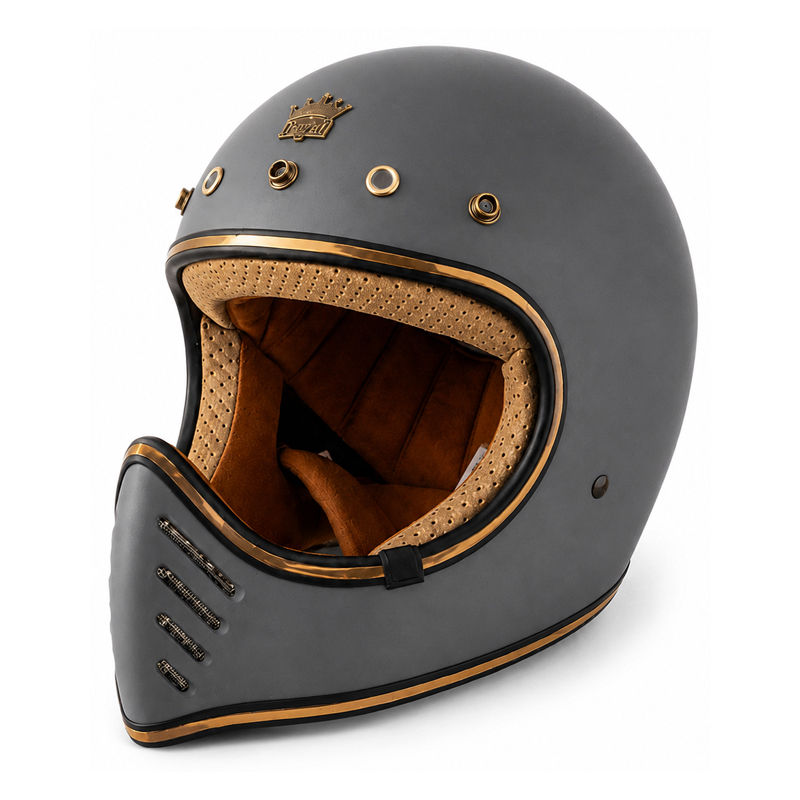 CASCO PARA MOTO / ROYAL H-01 / PLATA / MATE