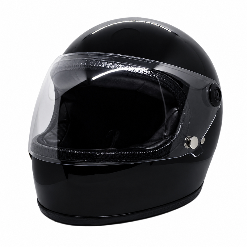 CASCO PARA MOTO – ITACA – LEMANS / NEGRO / BRILLO