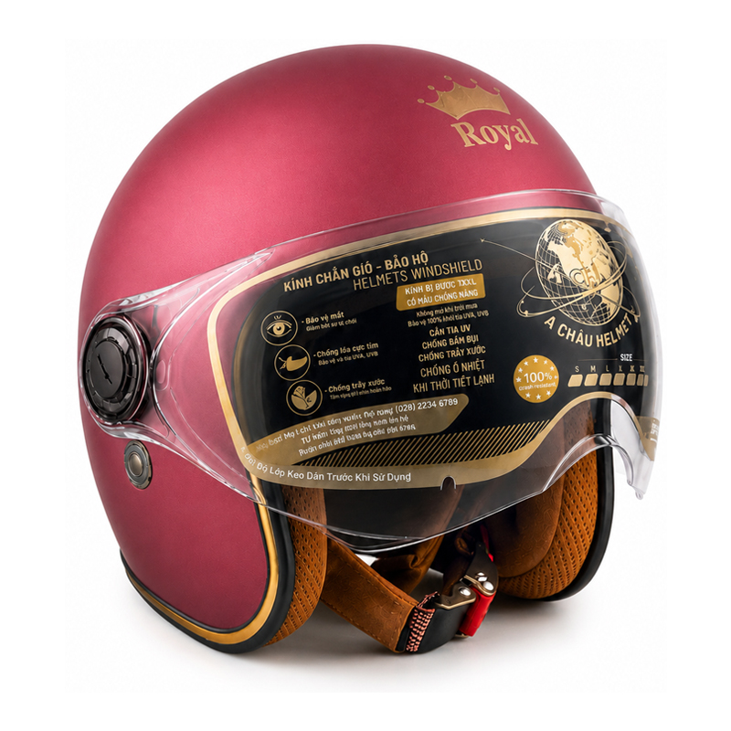 CASCO PARA MOTO - ROYAL M-20K / ROJO / MATE